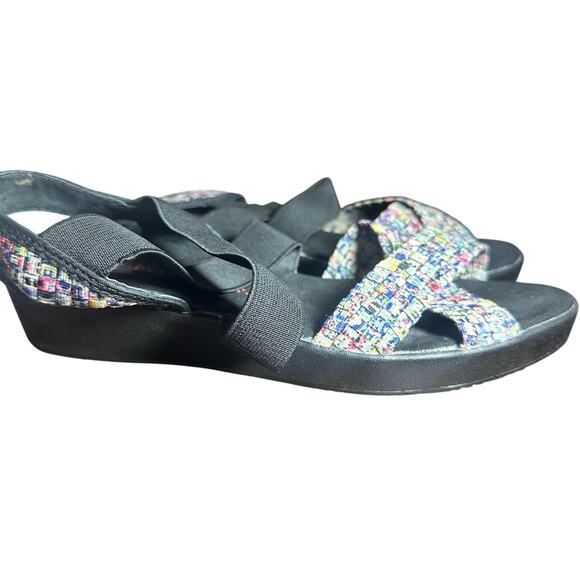 Bernie Mev Lisa splash Strappy Woven Sandals Lightweight Comfort EU 38 US 7.5-8 - Picture 1 of 10